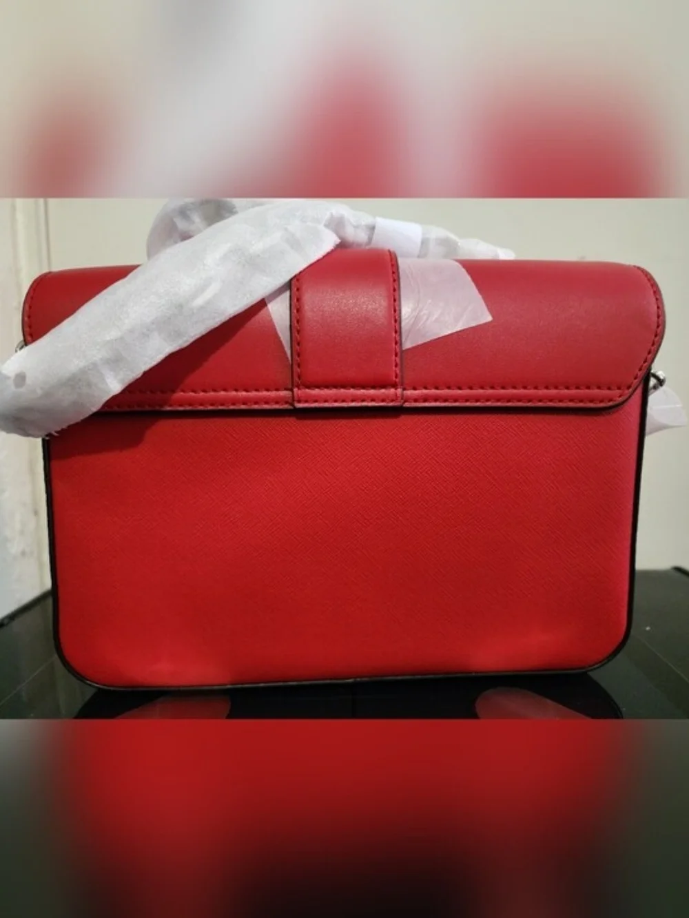Michael Kors Red MK Chain Shoulder Bag
